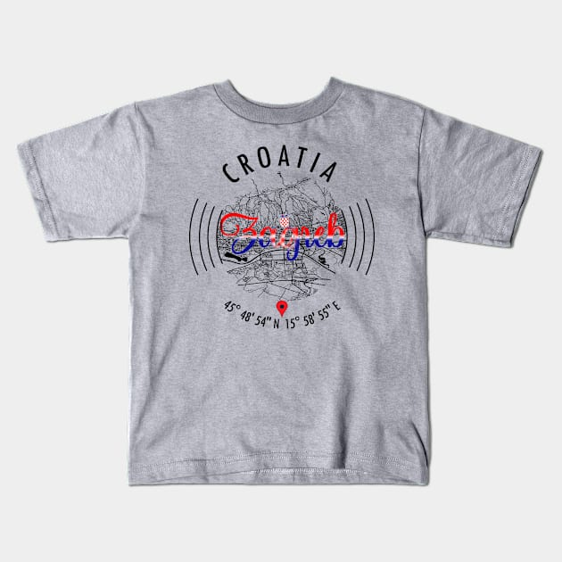 Zagreb, CROATIA Kids T-Shirt by ArtisticParadigms